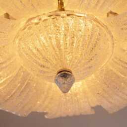 Artistic Murano Glass Ceiling Light - Hand-Blown Italy Vintage Italian Design - thumbnail 4
