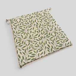 Green Leaves Tapered Chair Pads - Linen-Look, Extra Thick Seat Cushion - thumbnail 2