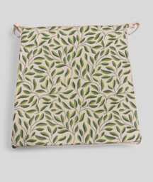 Green Leaves Tapered Chair Pads - Linen-Look, Extra Thick Seat Cushion - thumbnail 1