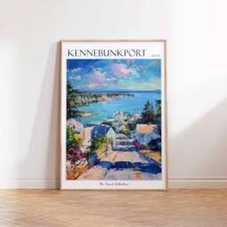 Kennebunkport Maine Travel Poster Coastal New England Art Print - thumbnail 3