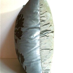 Blue Grey Cardinal On Agapanthus 17 Inches Square Faux Silk Pillow Cover - thumbnail 3