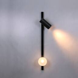 Cylinder Side Adjustable Spot Light & Glass - For Bedroom Bed Wall Sconce Mid Century Spotlight - thumbnail 2