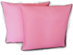 "2 Pink Faux Leather Classic Cushion Covers 16"" 18"" 20" - thumbnail 1