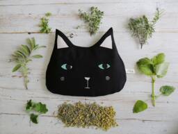 Kitten-Shaped Comfort Pillows With Soothing Herbal Mixtures, Pine Shavings, Pillows, Meditation, Sleeping - thumbnail 1