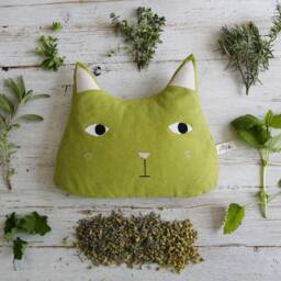 Kitten-Shaped Comfort Pillows With Soothing Herbal Mixtures, Pine Shavings, Pillows, Meditation, Sleeping - thumbnail 3