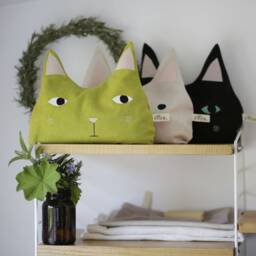Kitten-Shaped Comfort Pillows With Soothing Herbal Mixtures, Pine Shavings, Pillows, Meditation, Sleeping - thumbnail 2
