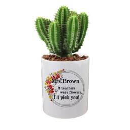 Personalised If Teacher Were Flowers Design Ceramic Pot - thumbnail 2