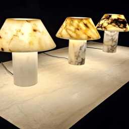 Calacatta Gold Marble Lampshade, Bedroom Lamp, Lamp - thumbnail 2