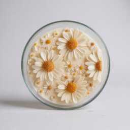 xl Daisy Candle 3-Wick Soy Wax Floral Scent - Boho Home Decor - thumbnail 2