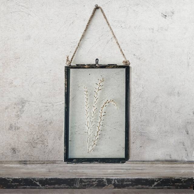 Framed Pampas Grass Wall Hanging Decor, Dried in Frame, Antique Frames, Grass, Herbarium, Home Decor - image 1