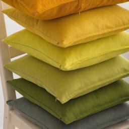 Linen Pillow Cover - Square Pillow Cover Softened Case Zipper Stylish Organic - thumbnail 2