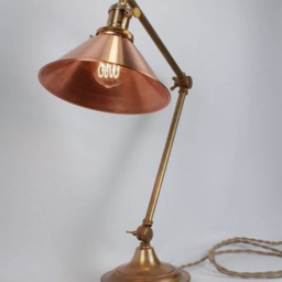 Vintage Industrial Desk Lamp - Victorian Table Task Light Steampunk Art Deco - thumbnail 2