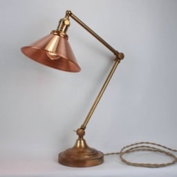 Vintage Industrial Desk Lamp - Victorian Table Task Light Steampunk Art Deco - thumbnail 3