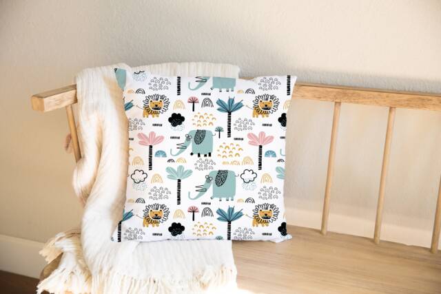 Safari Pillow, Adventurer Cushion, Baby Gift, Pillows, Children's Room Decor, Decor, Shower Nursery Pillow, Kids Pillows