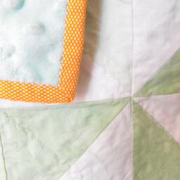 Mermaid, Girl Quilt, Gift For Girl, Green Blanket, Hand Made Bed Throw, Minky Chair Seafoam - thumbnail 4