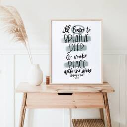 Enneagram 6 Sleeping At Last Lyrics Print - Gift Six Minimal Wall Art Office Decor Encouraging Gifts - thumbnail 3