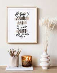 Enneagram 6 Sleeping At Last Lyrics Print - Gift Six Minimal Wall Art Office Decor Encouraging Gifts - thumbnail 1