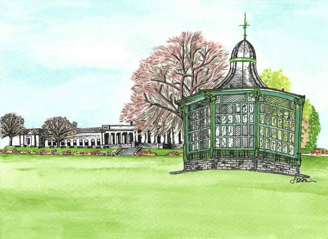 Sheffield Art Print/Weston Park/Watercolour Illustration Mounted Print/Yorkshire - image 1