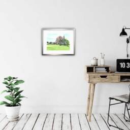 Sheffield Art Print/Weston Park/Watercolour Illustration Mounted Print/Yorkshire - thumbnail 3