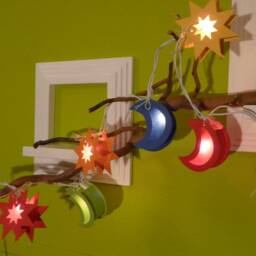 Moon & Star String Lights For Children's Rooms - Individual Color Selection Various Designs - thumbnail 3