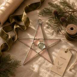 Holiday Stained Glass Ornament Bundle - Christmas Star Set - thumbnail 2