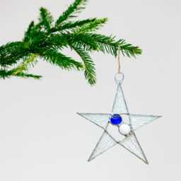 Holiday Stained Glass Ornament Bundle - Christmas Star Set - thumbnail 4