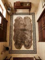 Large Xl Genuine Grey Sheepskin Rug 37X65 Inches, Real Wool Fur Hide Leather Back - thumbnail 1