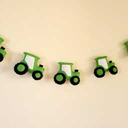 Tractor Garland, Bunting, Boys Room, Farmyard, Nursery, Tractor Decor, Farming, Farm, Felt Farm Bedroom, New Baby Gift, Agriculture - thumbnail 2