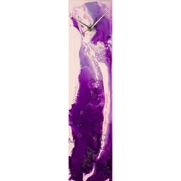 Modern Wall Clock Purple Home Decor, Minimal For Wall, Abstract Decor Housewarming Gift New Home, Not Resin Clock, UK - thumbnail 3