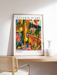 Andre Derain Exhibition Poster, The Turning Road Lestaque, French Expressionist Print, Fauvist Wall Art, Scenery & Nature A1/A2/A2/A3 - thumbnail 1