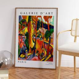 Andre Derain Exhibition Poster, The Turning Road Lestaque, French Expressionist Print, Fauvist Wall Art, Scenery & Nature A1/A2/A2/A3 - thumbnail 2