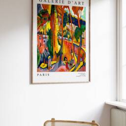 Andre Derain Exhibition Poster, The Turning Road Lestaque, French Expressionist Print, Fauvist Wall Art, Scenery & Nature A1/A2/A2/A3 - thumbnail 3
