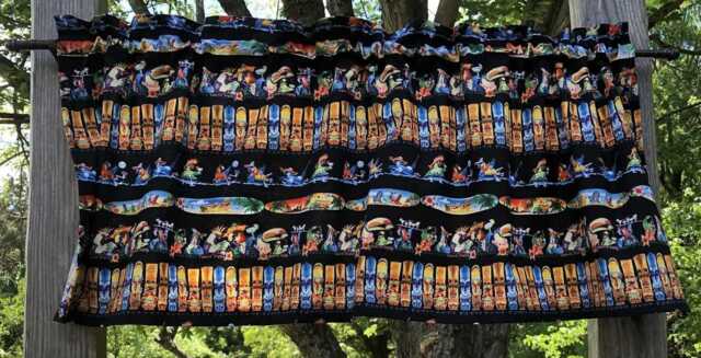 Kitchen Valance - Tropical Surf Party Bird Toucan Parrot Tiki Farmhouse Country Curtain - image 1