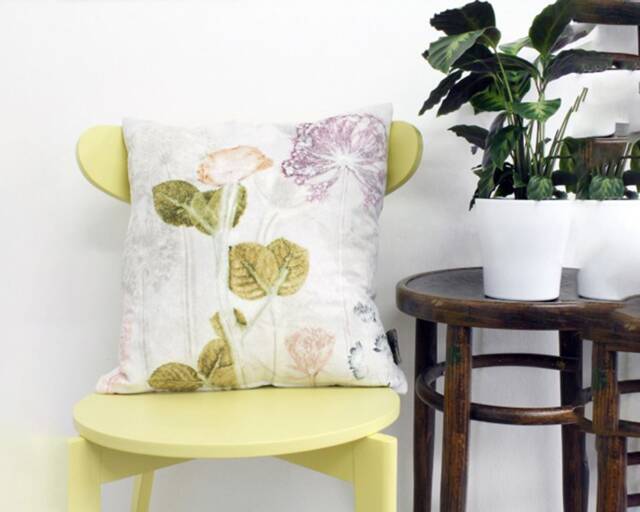 Handmade Floral Botanical Cushion, Bridal Bouquet Design, Compliments Home Interiors, Perfect Decor - image 1