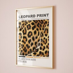 Leopard Print Is My Favourite Colour, Unframed Card Art Print, Animal Decor, Aesthetic Trendy Wall Decor - thumbnail 2