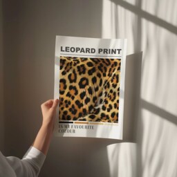 Leopard Print Is My Favourite Colour, Unframed Card Art Print, Animal Decor, Aesthetic Trendy Wall Decor - thumbnail 3