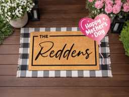 Personalised Entryway Rug - Family & Last Name Custom House Gift - thumbnail 1