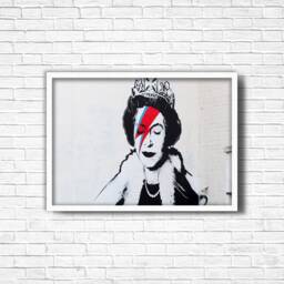 Banksy Queen Bowie Stardust Print Urban Graffiti Art On Canvas - thumbnail 3