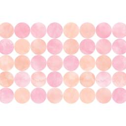 Watercolor Polka Dot Wall Decals Blush Pink & Peach Nursery Decor - thumbnail 2