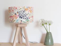 Graminee - Handcrafted Table Lamp Made Of Wood & Cotton