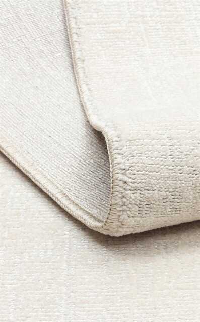 Cream Polyester Rug Soft Textured, Non-Shedding, Minimalist Decor - image 1