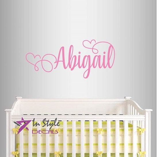 In-Style Decals Wall Vinyl Decal Home Decor Art Sticker Cute Custom Name Girl Baby Kids Nursery Play Room Bedroom Removable Mural Design2576 - image 1