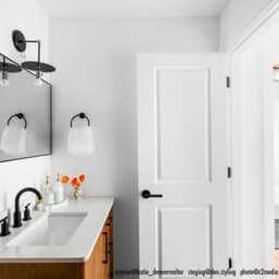 Nickel & Black Vanity Sconce Light - Modern Handmade Fixture - thumbnail 3