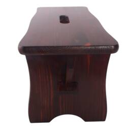 Teak Small Wooden Stool - Kids Shoe Changing Seat Foot Step Rest Chair Rustic Plant Side Table Solid Bronze Pine Other Colours Available - thumbnail 3