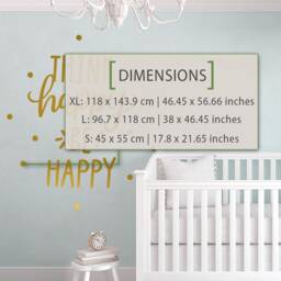 Think Happy Be Nursery Wall Decal Inspirational Baby Room Decor - thumbnail 3