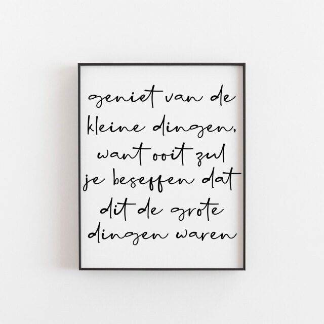 Dutch Quote Print - Wall Art, Unique Gift Inspirational Decor, Home Decor Print. Netherlands Idea Language - image 1