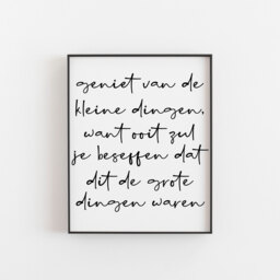Dutch Quote Print - Wall Art, Unique Gift Inspirational Decor, Home Decor Print. Netherlands Idea Language - thumbnail 1