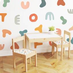 Abstract Shape Wall Decals - Nursery Decor, Watercolor Art, Kids Room Decal, Reusable & Removable Stickers - thumbnail 1