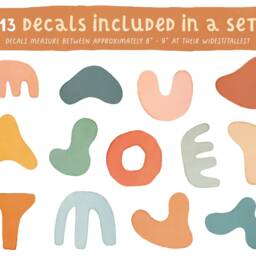 Abstract Shape Wall Decals - Nursery Decor, Watercolor Art, Kids Room Decal, Reusable & Removable Stickers - thumbnail 2