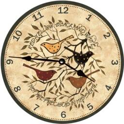 Bird Clock - Religious Folk Birds Clock - thumbnail 1
